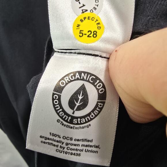 Everlane T Shirt Mens Medium Black Short Sleeve V Organic Cotton Tee Uniform - Picture 9 of 9